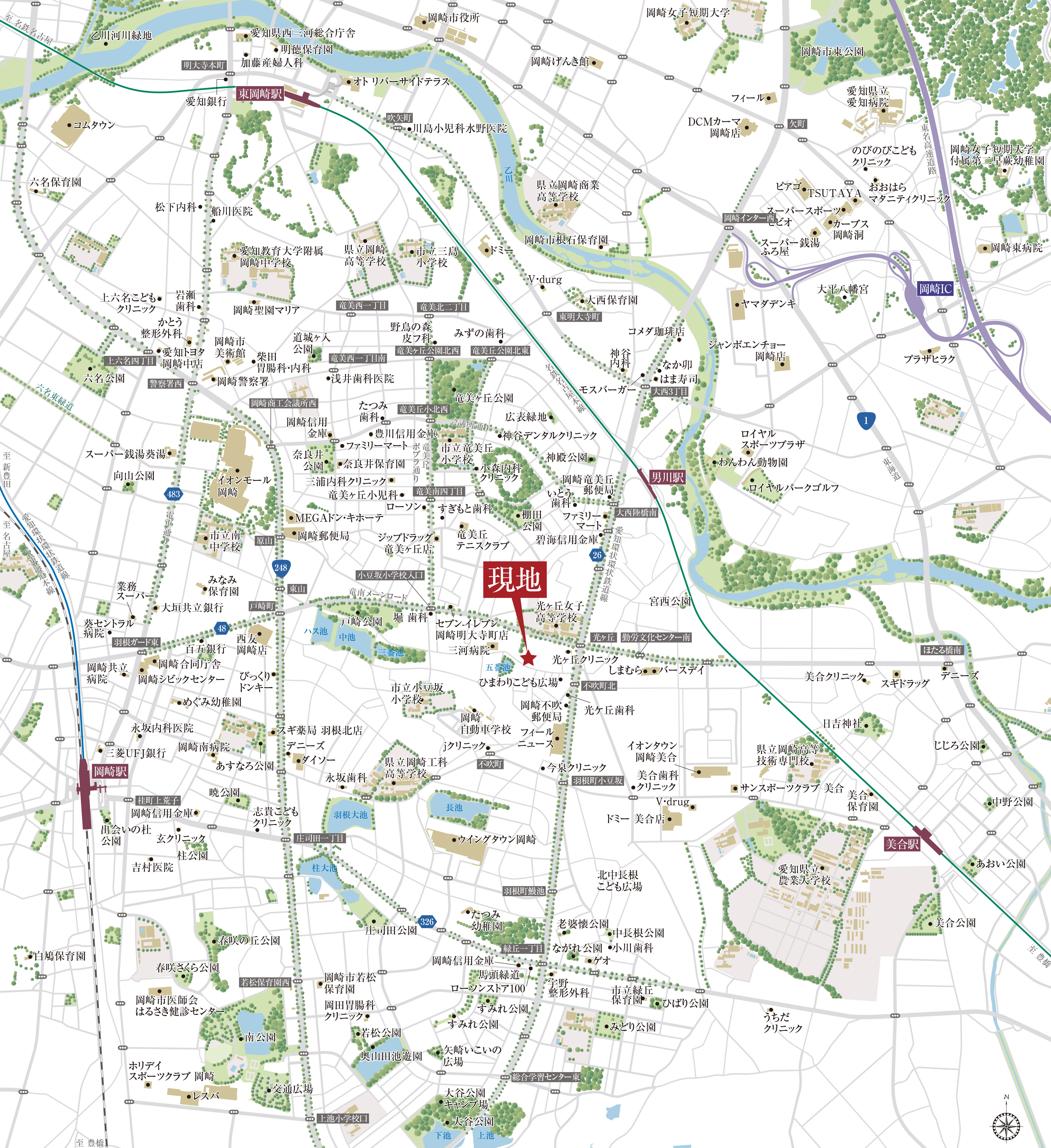 現地周辺広域MAP